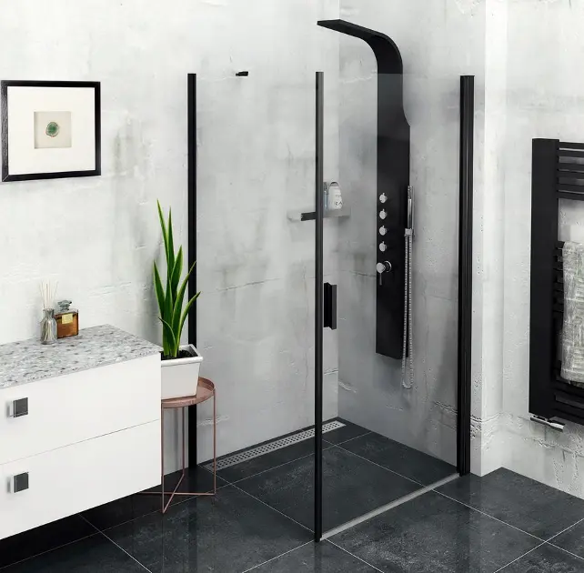 Levně Polysan Zoom Black - Sprchový kout 90x80 cm, L/P varianta, Antidrop, čiré sklo/matná černá ZL1290BZL3280B