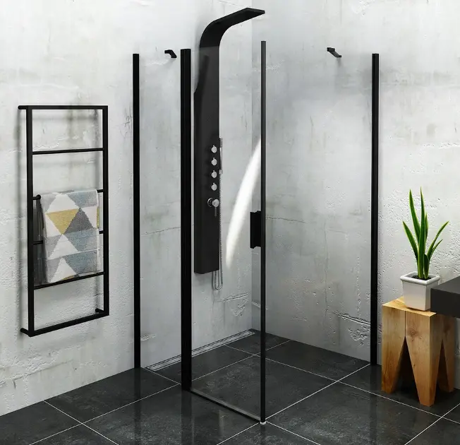 Levně Polysan Zoom Black - Sprchový kout 100x100 cm, L/P varianta, Antidrop, čiré sklo/matná černá ZL1310BZL3210B