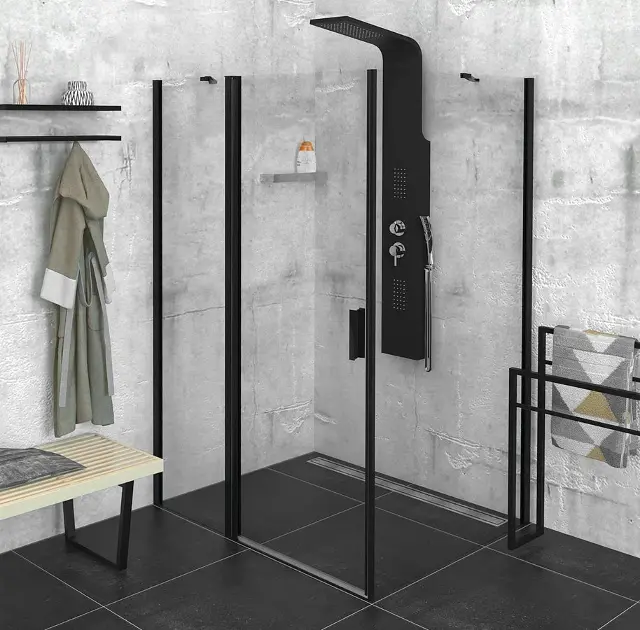 Levně Polysan Zoom Black - Sprchový kout 100x80 cm, L/P varianta, Antidrop, čiré sklo/matná černá ZL1310BZL3280B