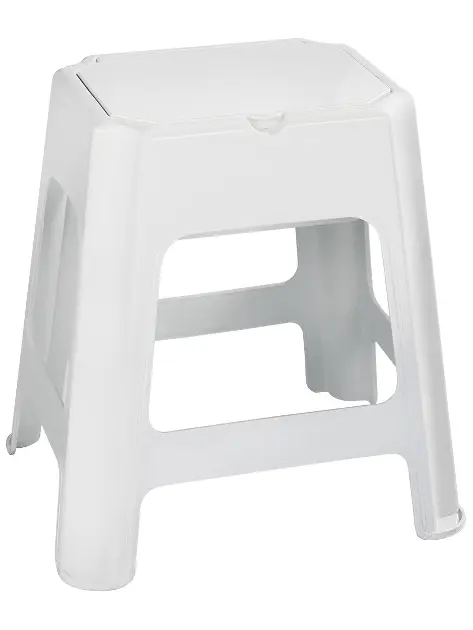 Aqualine - Bathroom stool, with storage space, white 90902W