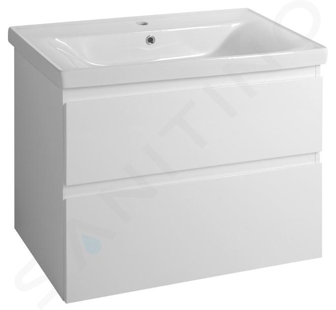 Aqualine Altair - Mueble de lavabo, 60x78x45 cm, 2 cajones, blanco AI280