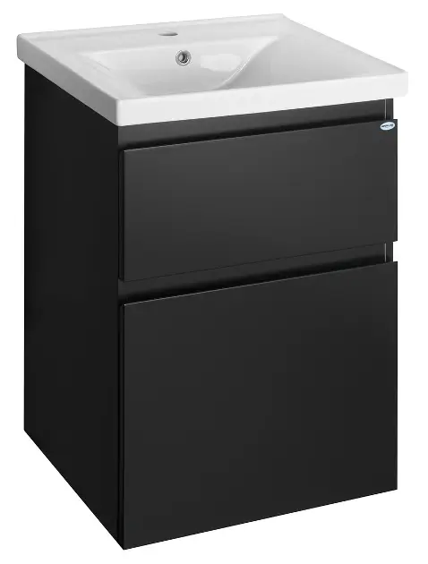 Aqualine Altair - Ormarić za umivaonik 52 x 73 x 45 cm, mat crna AI655