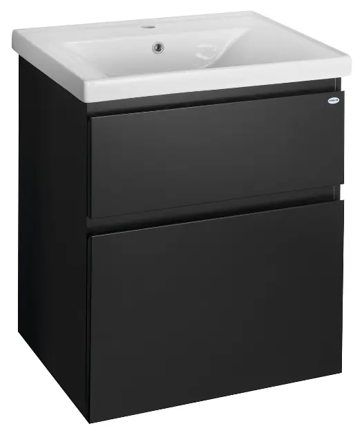 Aqualine Altair - Ormarić za umivaonik 61x73x45 cm, mat crna AI665