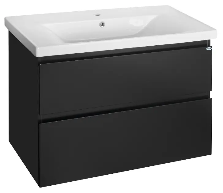 Aqualine Altair - Ormarić za umivaonik 87x60x45 cm, mat crna AI690