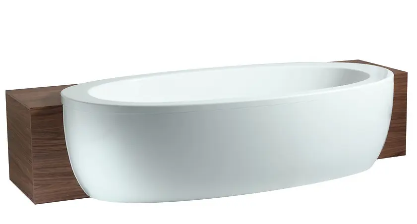 Laufen Il Bagno Alessi One - Half verzonken bad 2030x1020 mm, met massagesysteem, LED-licht en sensor, wit H2449700006751