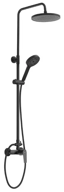 Aqualine Lotta - Set duș cu baterie, 4 jeturi, negru LT690B