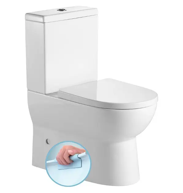Aqualine Jalta - WC kombi, odpływ vario, Rimless, biały PB103RW