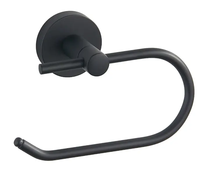 Aqualine Samba - Toiletrolhouder, mat zwart SB217