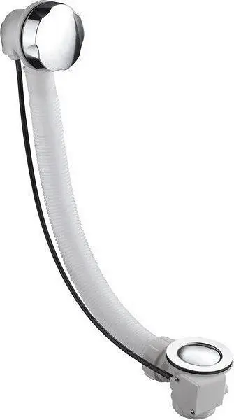 Aqualine - Garniture de vidage pour baignoire avec bowden, longueur 730 mm, laiton/chrome TY1006