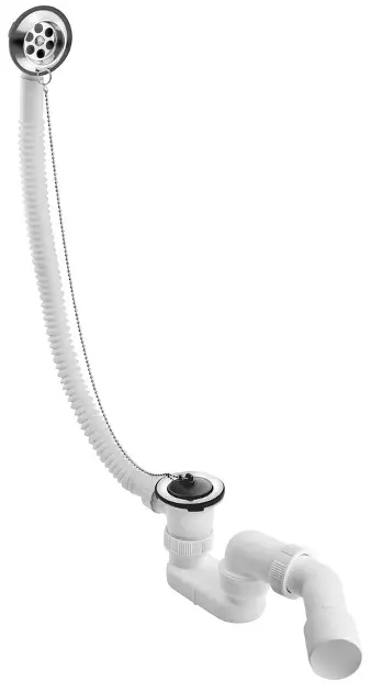 Bruckner - Set de scurgere și preaplin pentru cadă, lungime 70 cm, inox 164.141.2