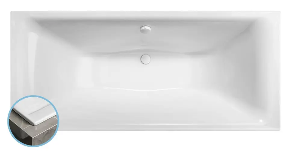 E-shop Polysan - Vaňa Kaldera Slim 180x80 cm, biela 60611S