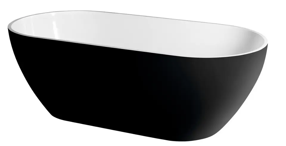 E-shop Polysan Reduta - Voľne stojaca vaňa 171x81 cm, čierna/biela 71973