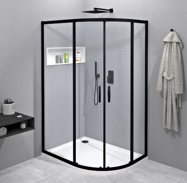 Gelco Sigma - Душ кабина 120x90 см, R550, матово черно/прозрачно стъкло GS1290B