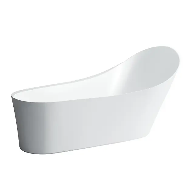 Laufen Palomba Collection - Freistehende asymmetrische Badewanne 180x90 cm, mit LED-Beleuchtung und Sensorsteuerung, weiß H2458020006151