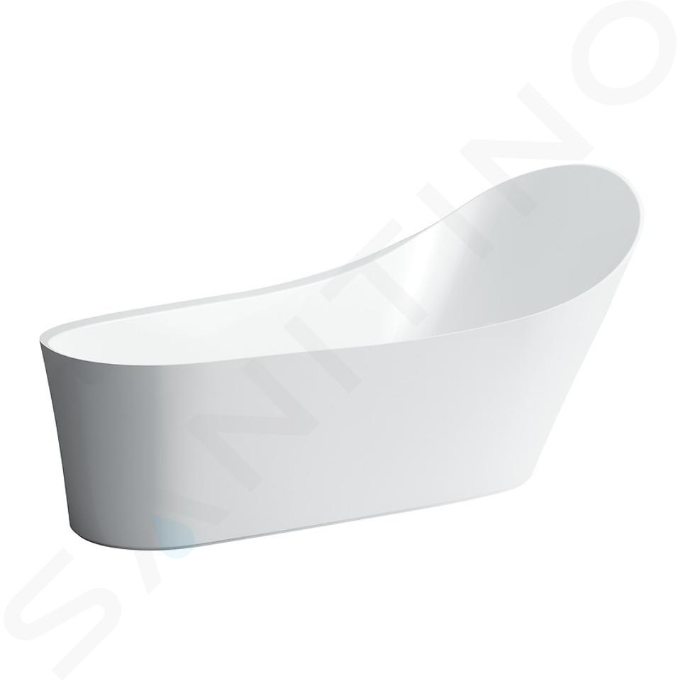 Laufen Palomba Collection - Freistehende asymmetrische Badewanne 180x90 cm, mit Massagedüsen, LED-Beleuchtung und Sensorsteuerung, weiß H2458020006251