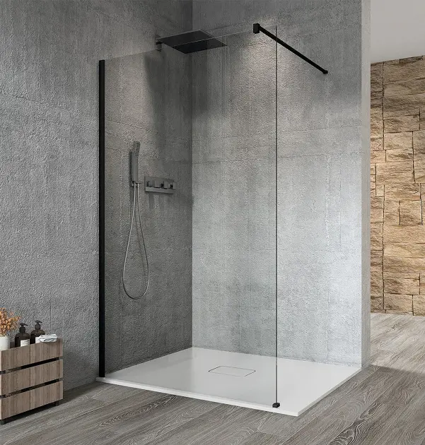 Gelco Vario - Paravan za tuš, 120 x 200 cm, prozirno staklo/mat crno GX1212GX1014