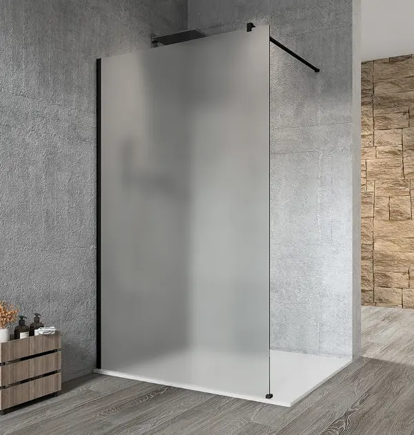 E-shop Gelco Vario - Sprchová zástena, 110x200 cm, matné sklo/matná čierna GX1411GX1014