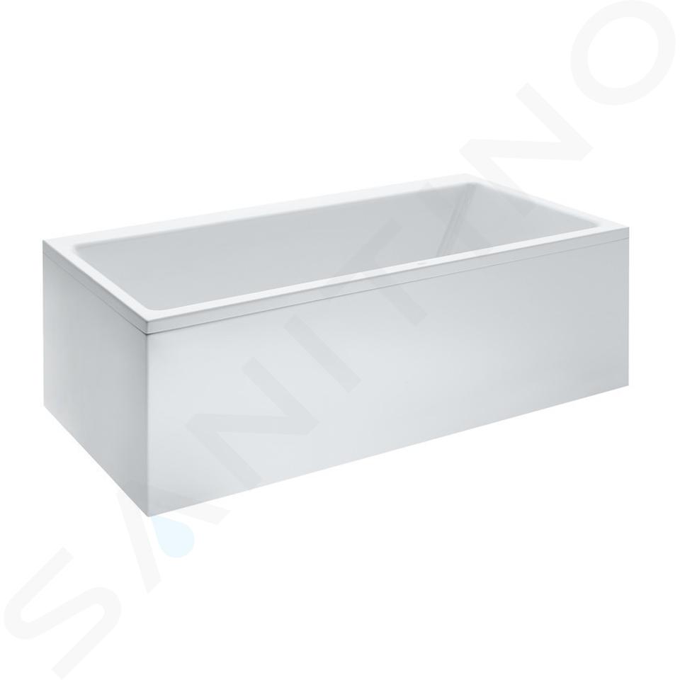 Laufen Pro - Vasca da bagno con struttura e pannello frontale a sinistra, 180x80 cm, bianco H2329550000001