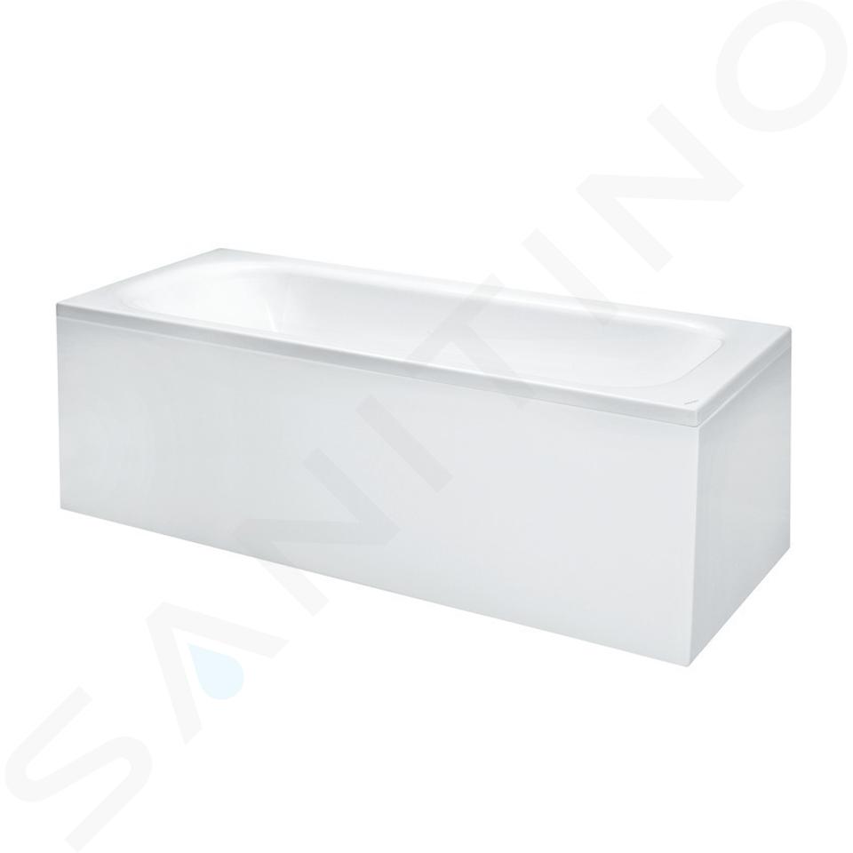 Laufen Solutions - Vasca da bagno con struttura e pannello a L a destra, 1700x700 mm, bianco H2225060000001