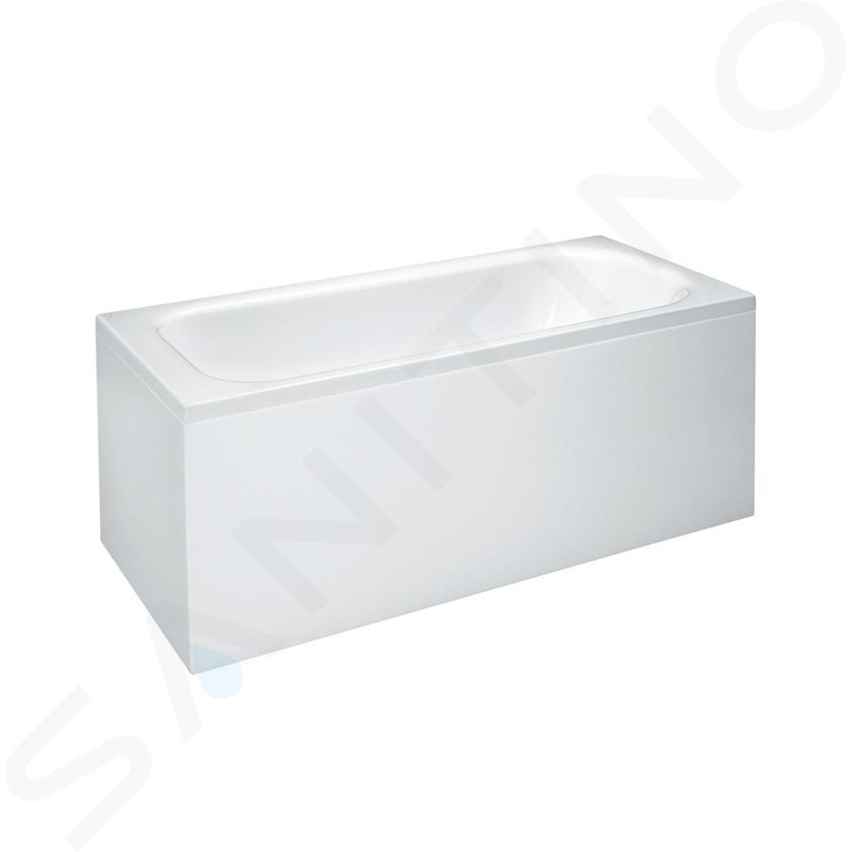 Laufen Solutions - Vasca da bagno con struttura e pannello a L a sinistra, 1700x750 mm, bianco H2235050000001