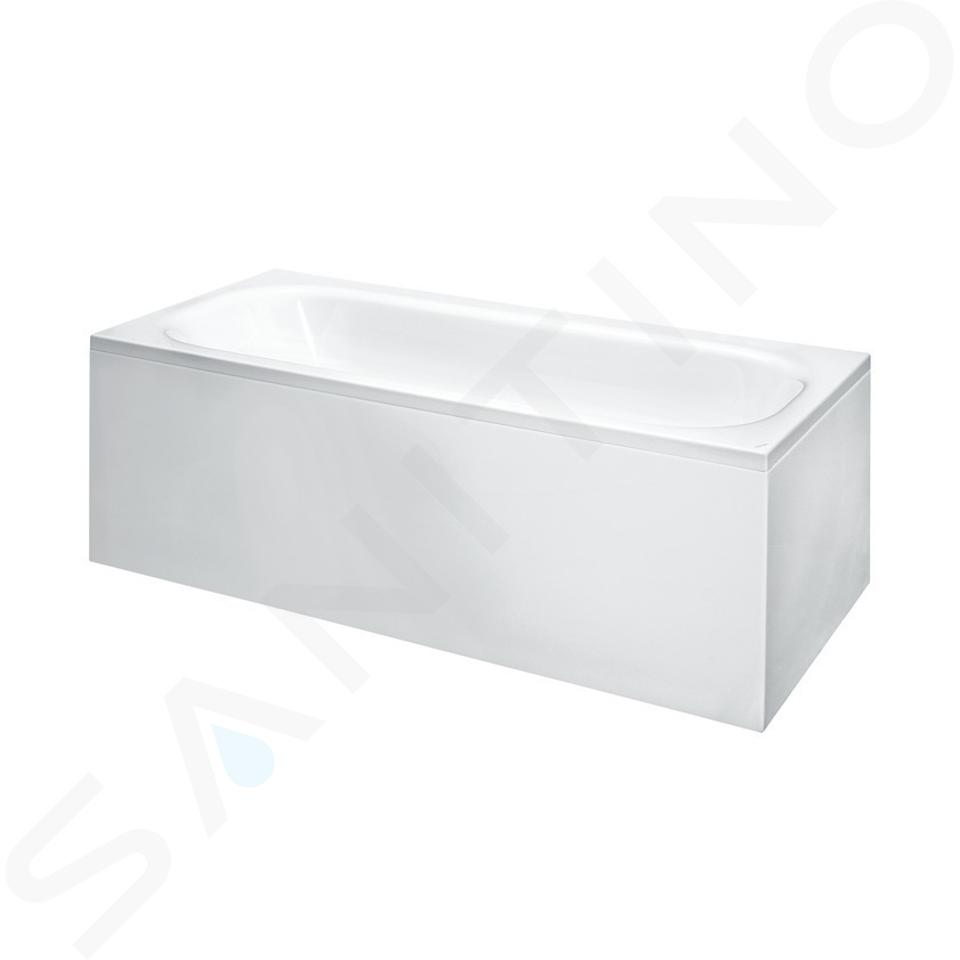 Laufen Solutions - Vasca da bagno con struttura e pannello a L, destra, 1800x800 mm, bianco H2245060000001