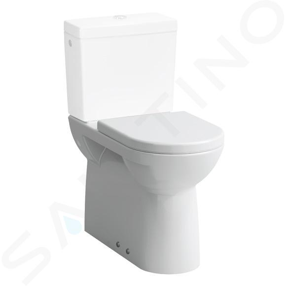 Laufen Pro - WC combinato, scarico posteriore/inferiore, ingresso acqua laterale, bianco H8249550002311