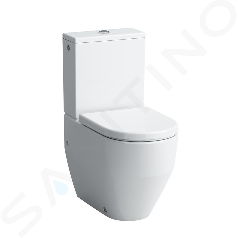 Laufen Pro - Taza de inodoro combinado de pie, desagüe posterior/inferior, toma de agua lateral, blanco H8259520002311