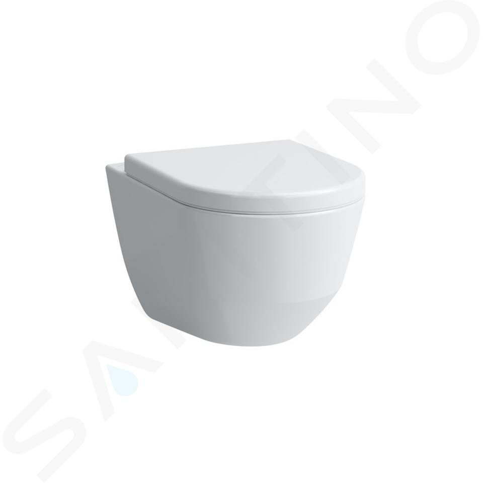 Laufen Pro - WC sospeso Compact, con copriwater, Rimless, bianco H8209650000001