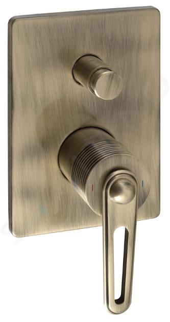 Sapho Batérie - Batéria pod omietku, na 2 spotrebiče, s telesom, bronz BB042/18