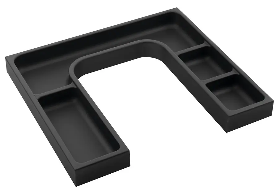 Levně Sapho - Organizér do zásuvky Lindo 372x36x323 mm, antracit LD001