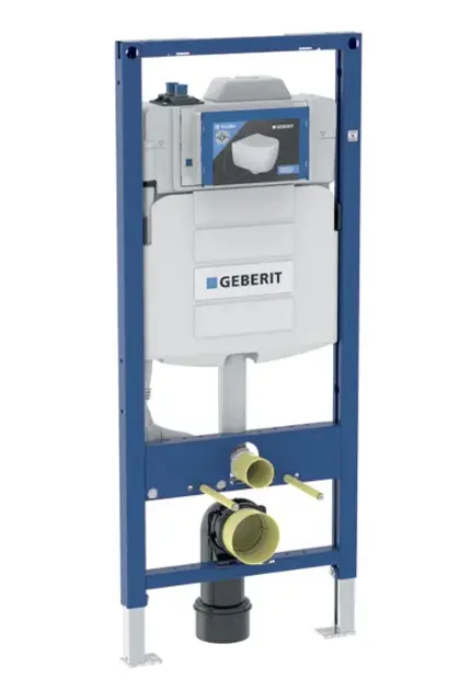 Geberit Duofix - Set de instalare încastrată pentru WC suspendat, cu rezervor de spălare Sigma 12 cm, cu spălare igienică, înălțime 1,2 m 111.058.00.1