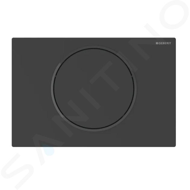 Geberit Sigma10 - Control electrónico de descarga, alimentación de red, easy to clean, negro mate 115.867.16.6