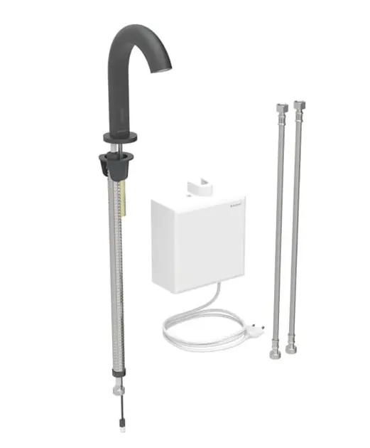 Levně Geberit Piave - Elektronická umyvadlová baterie, síťové napájení, easy to clean, matná černá 116.162.14.1