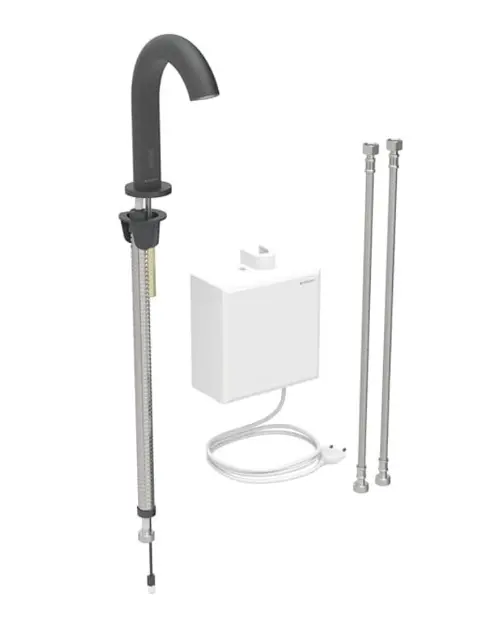 Levně Geberit Piave - Elektronická termostatická umyvadlová baterie, síťové napájení, easy to clean, matná černá 116.167.14.1