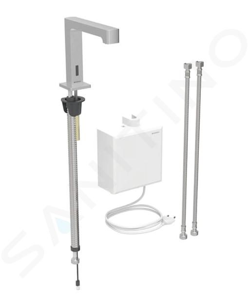 Geberit Brenta - Elektronische Waschtischarmatur, Netzbetrieb, Easy-to-Clean, Edelstahl gebürstet 116.172.SN.1