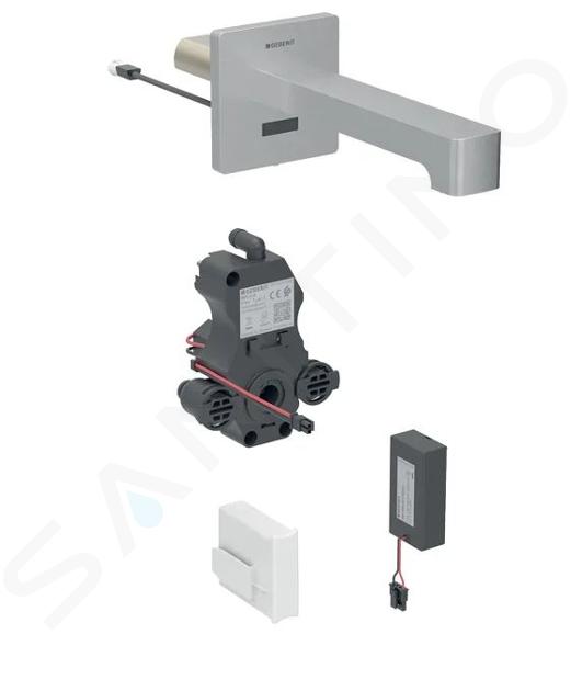 Geberit Brenta - Elektronische inbouw wastafelkraan , werkt op batterijen, easy to clean, geborsteld roestvrij staal 116.273.SN.1