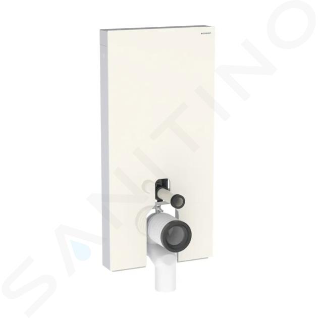 Geberit Monolith Plus - Sanitaire module voor staand toilet, 101 cm, waterinlaat van onderen, glas/zand grijs 131.202.JL.7