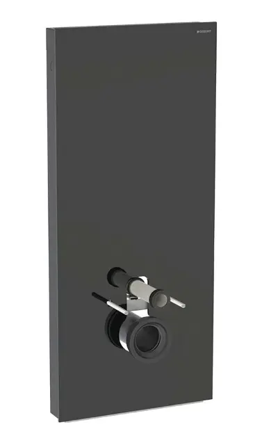 Geberit Monolith Plus - Modulo sanitario per WC sospesi, 114 cm, ingresso inferiore, vetro/nero 131.231.SJ.7