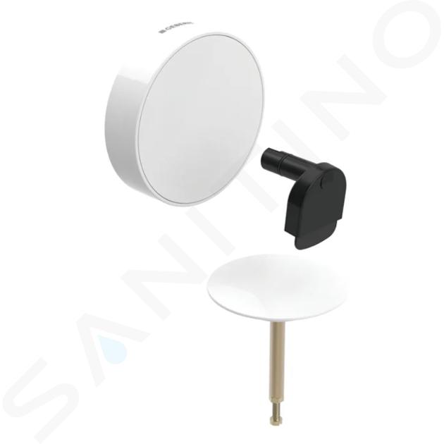 Geberit Accesorios - Conjunto para completar el desagüe de la bañera, con mando giratorio y entrada d52, blanco alpino 150.481.11.1