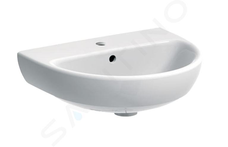 Geberit Selnova - Lave-mains 500x410 mm, avec un trou pour mitigeur, avec trop-plein, blanc 500.295.01.7