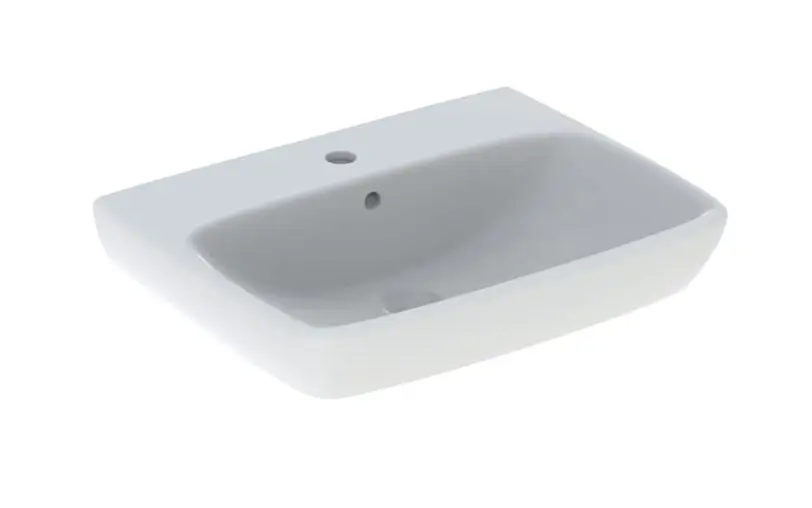 Levně Geberit Selnova Square - Umyvadlo 65x48 cm, s přepadem, otvor pro baterii, bílá 500.299.01.5