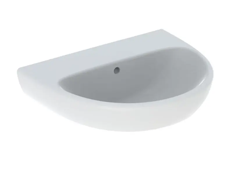 Geberit Selnova - Lavabo 550x440 mm, sin orificio para grifo, con rebosadero, blanco 500.304.01.7