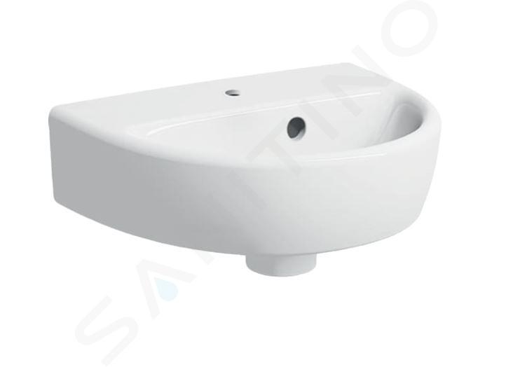 Geberit Selnova - Lave-mains 360x290 mm, avec un trou de robinetterie, avec trop-plein, blanc 500.320.01.7