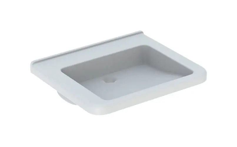 Geberit Selnova Comfort - Umywalka bez barier, 65x55 cm, bez przelewu, bez otworu na baterię, biała 500.790.01.7