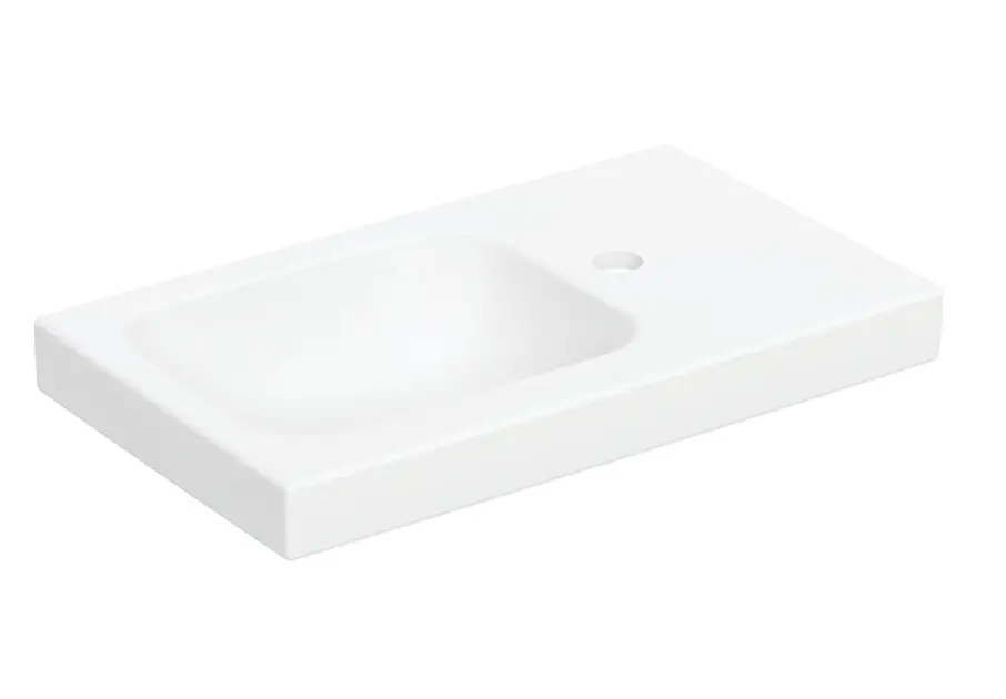 Geberit iCon - Handwaschbecken 5x3 cm, ohne Überlauf, Hahnloch rechts, weiß matt 501.832.JT.1