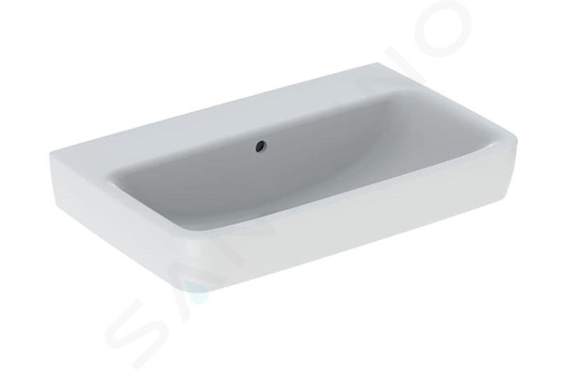 Geberit Selnova Compact - Umyvadlo 650x400 mm, s přepadem, bez otvoru pro baterii, bílá 501.892.00.7