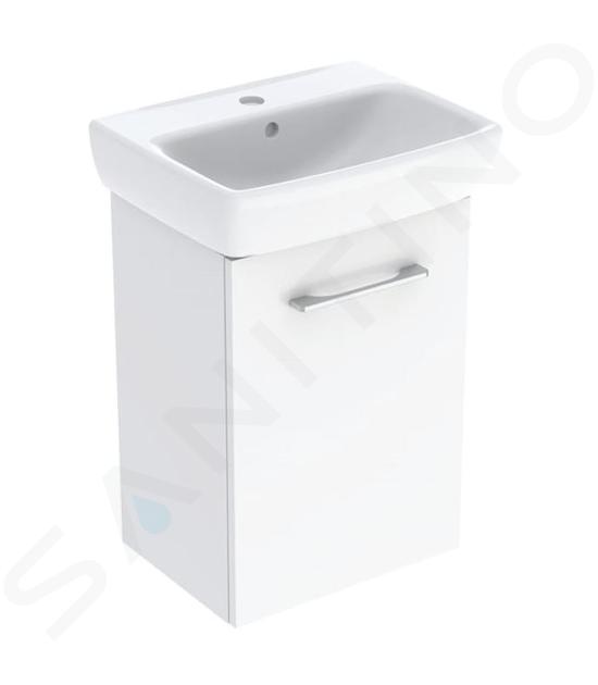 Geberit Selnova Square - Meuble avec lavabo, 45 x 65 x 32 cm, 1 porte, G/D, blanc brillant 502.746.00.1