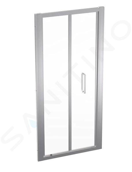 Geberit GEO - Duschtür 80x190 cm, Silber/Klarglas 560.116.00.2