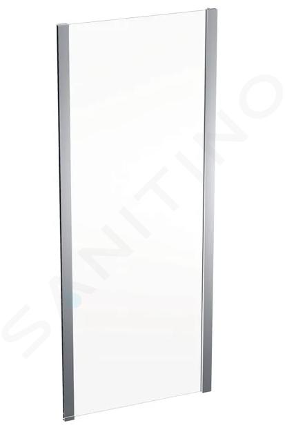 Geberit GEO - Sprchová stěna 80x190 cm, stříbrná/čiré sklo 560.117.00.2