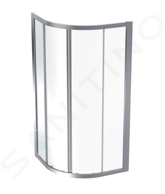 Geberit GEO - Douchehoek 90x90 cm, zilver/ helder glas 560.121.00.2